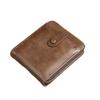 Solid Color Men Short Wallet External Male Wallet Vintage Business Card Bag  Outdoor
