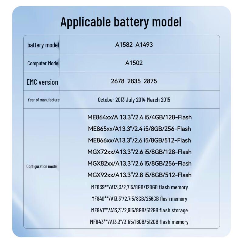 llano Replacement Battery for MacBook Pro 13.3-inch