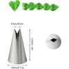 352 Leaf Piping Tip for Cake Decorating - Stainless Steel Pastry Tube for Elegant Floral Designs, 3 Pc