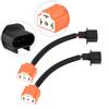 2Pcs H13 9008 To H4 9003 Hb2 Adapter Headlight Conversion Cable Female Led Light