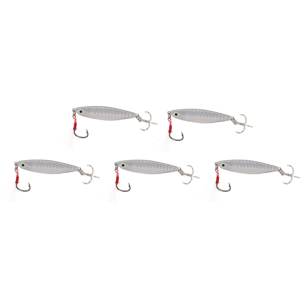 5Pcs 20g Vib Fishing Bait Metal Vib Hard Fishing Lure Artificial Hard Lures Fake Bait Silver