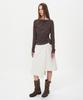 Insilence Woman Asymmetric Midi Wrap Skirt Ice Grey