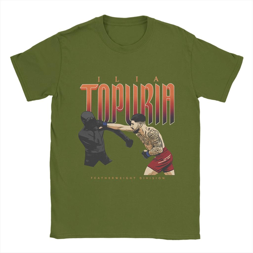 Ilia Topurias T-Shirts for Men  Humorous Pure Cotton Tee Shirt Crew Neck Short Sleeve T Shirts Plus Size Clothing