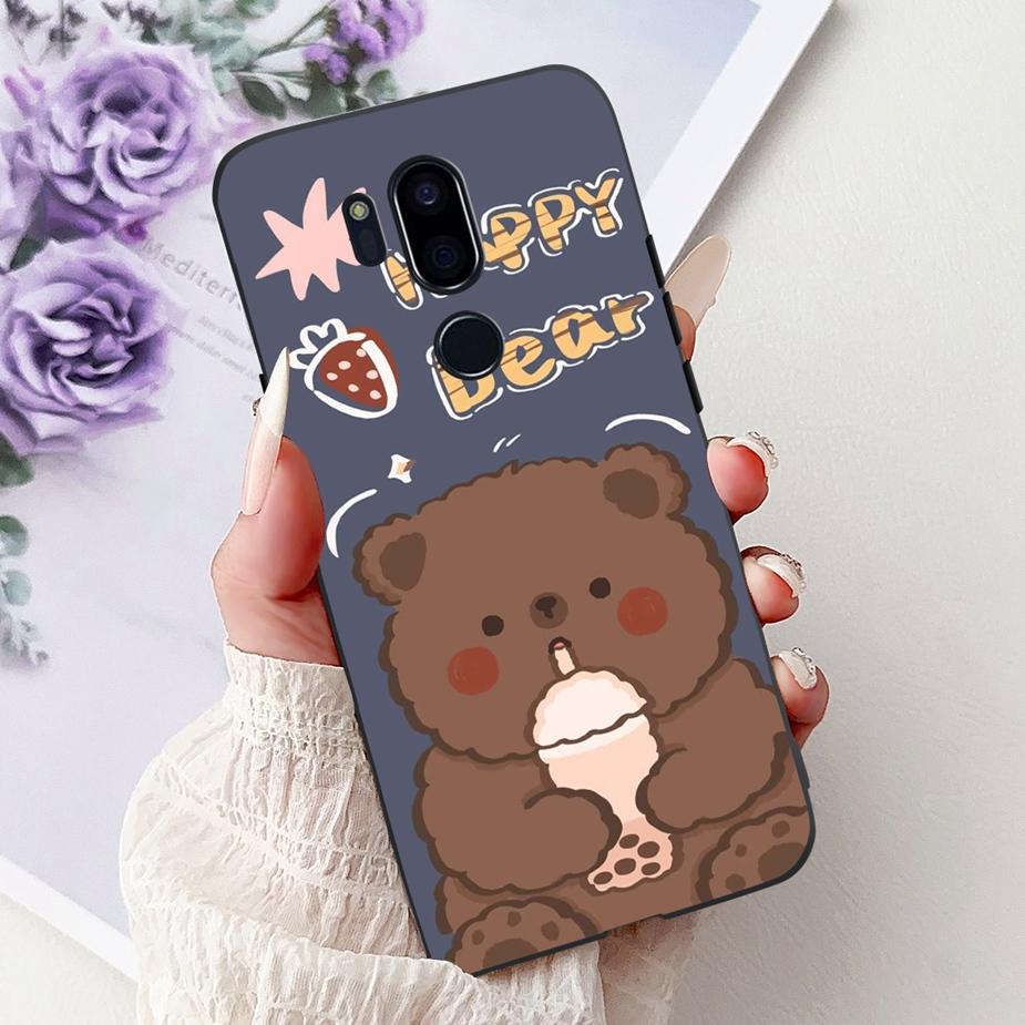 For LG G7 ThinQ Case Cute Cat Luxury Painted Cover Soft Slim Phone Case For LG G7 ThinQ G7Thinq LM-G710 G710 G7+ Back Cover Bags