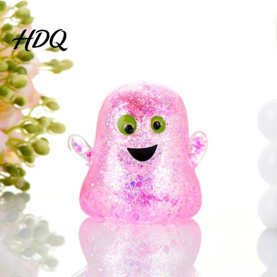 Ghost Fidget Toys 1/5Pcs Mini Halloween Squeeze Toy, Glitter Stress Relief Kids Adults Sensory Ball Party Favors for