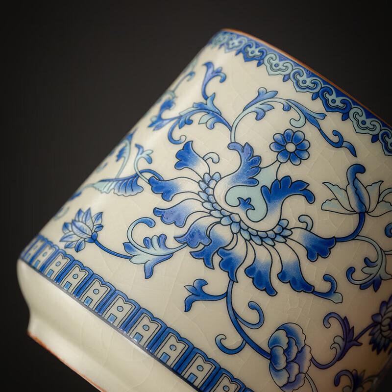 Elegant Ru Kiln Ceramic Filter Teacup