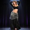 Stage Dance Accessory Women Leopard Fringe Hip Scarf, Belly Sequins Wrap Skirt, Waist with Tassels, Performance Clothing Accessories Tassel Belt
