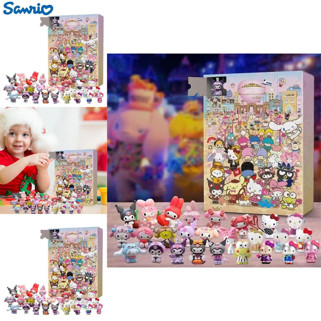 2024 New Arrival Sanrio Hello Kitty Christmas Countdown Surprise Calendar Box With 24 Unique Collectibles For Interactive Play