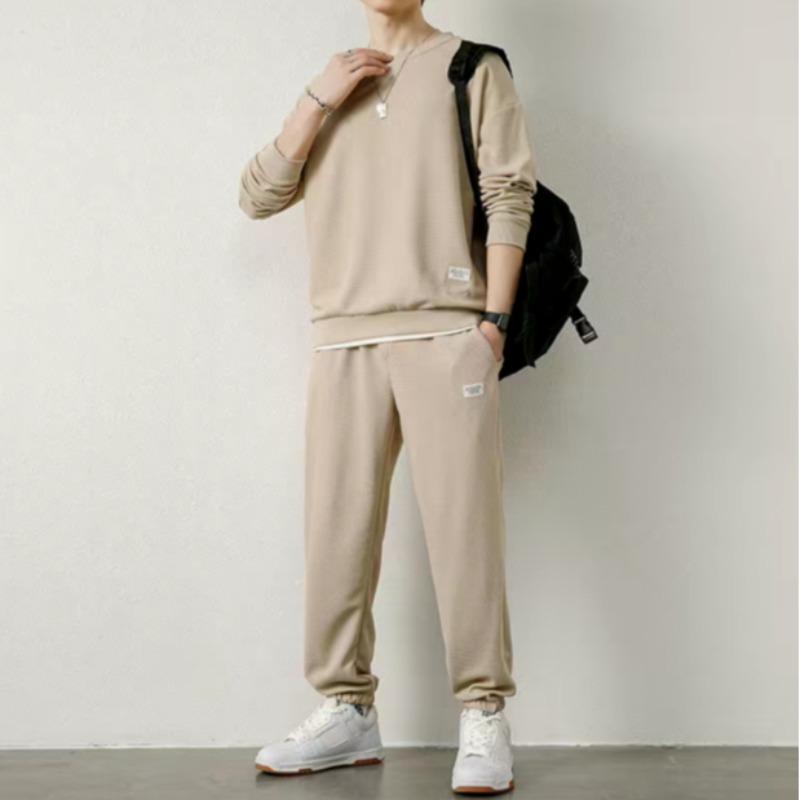 Men's Plus Size Autumn Two-Piece Set: Sweatshirt and Sweatpants Sports Casual
