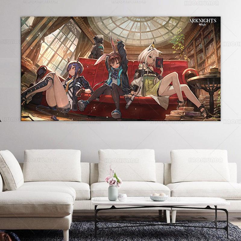 

Напечатанный на холсте настенный художественный постер Arknights, картина Rycerze Amiya Chen Kaltsit, современный домашний декор, модульная картина в стиле аниме для гостиной