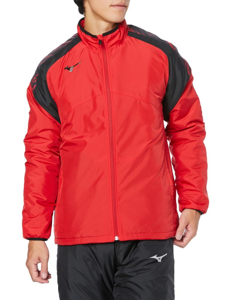 Mizuno Football Warmer Chinese Size M Jacket, Thermal, Water-Repellent, P2MEA520, Red,