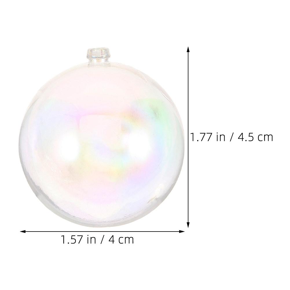 10Pcs Christmas Tree Wish Balls Clear Plastic Iridescent Fillable Ornament Baubles DIY Hanging Decorations Christmas Balls