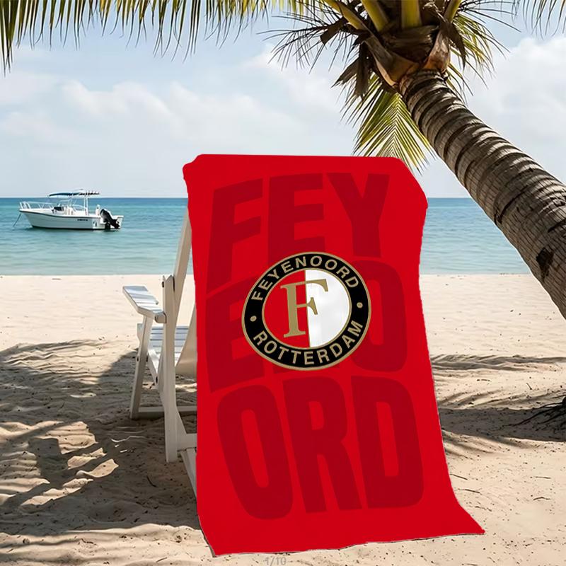 Beach Towel with Feyenoord Rotterdam logo Pattern - soft,absorbent,machine washable Lightweight&Modern,swimming,Travel Essentials