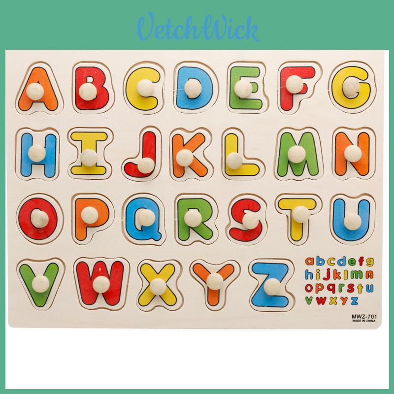 Premium Quality Wooden Animal Letter Puzzle For Early Learning Baby Kids Educational Toys