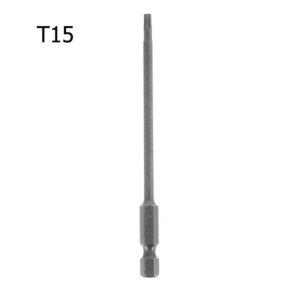 1Pc 100mm Long T6-T40 Magnetic Torx Screwdriver Bits Set Electric Screwdriver Head T6 T8 T9 T10 T15 T20 T25 T27 T30 T35 T40
