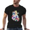 Camiseta Masculina Funfetti Heart (Preta) Camiseta De Algodo Pesado Para Homem Camiseta Slim Fit Camiseta Casual Masculina