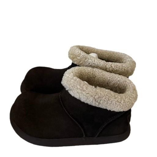 Ugly Cute Big Head Snow Boots Women's 2025 Winter New Small Potato Fluffy Short Boots Thick-soled Piled Thickened Large Cotton Shoes