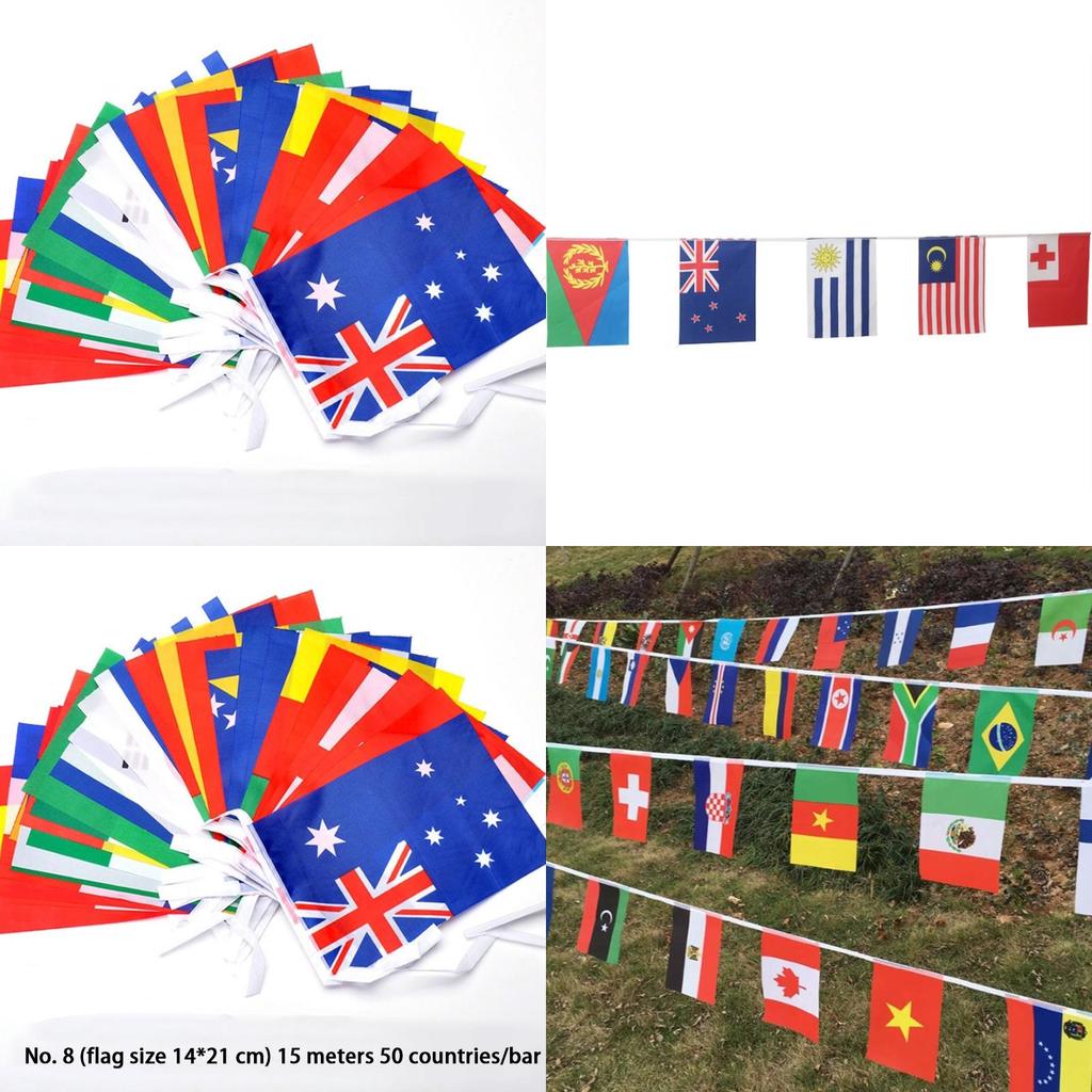 Eye-catching National Flag String For Party Decor In 100 Countries