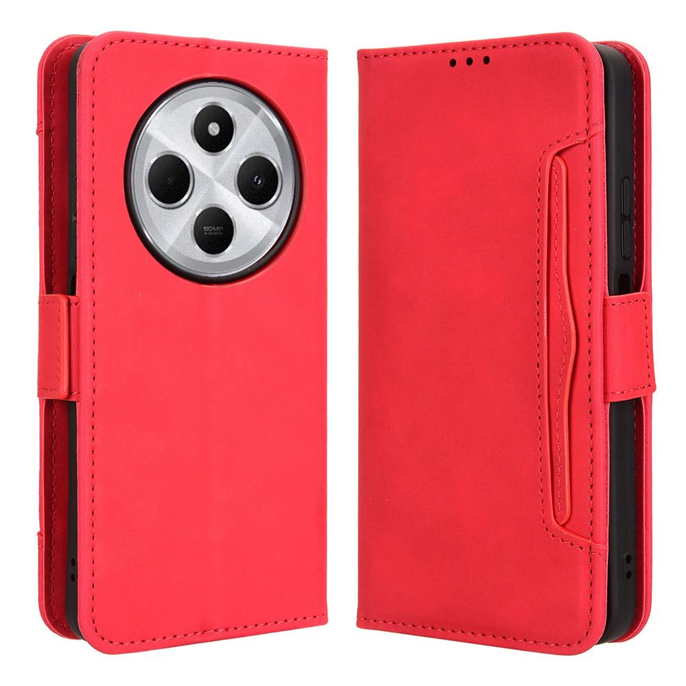 For Xiaomi Poco C75 4G/Redmi 14R 5G/14C 4G/A4 5G Leather Case Phone Wallet Cover with Multiple Card Slots