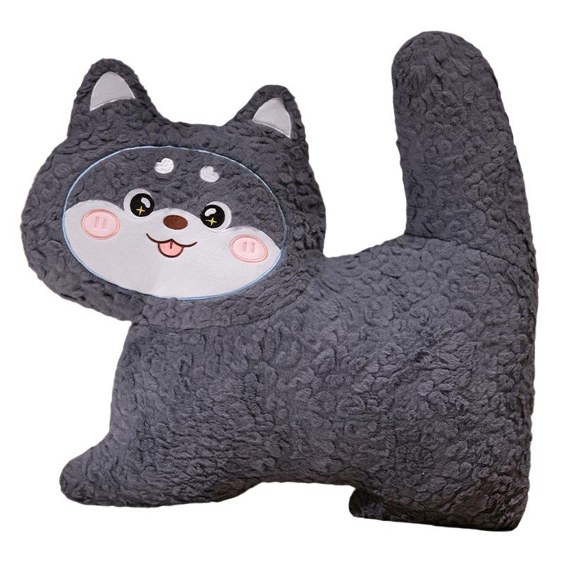 Cute Soft Husky Throw Pillow Plush Toy Doll Piglet Fox Doll Home Pillow Girl Rag Doll