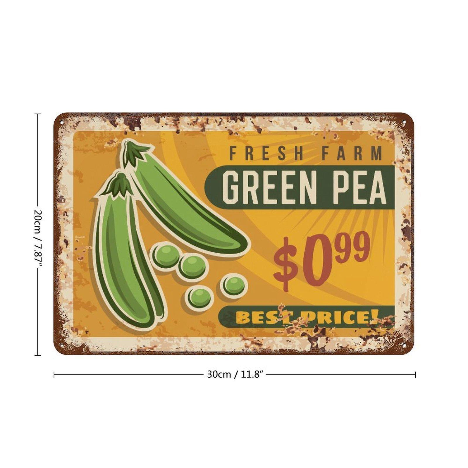 

1 Pack vintage industrial metal display plate, aged distressed effect, perfect for bar café garage kitchen or living room wall décor 20*30CM