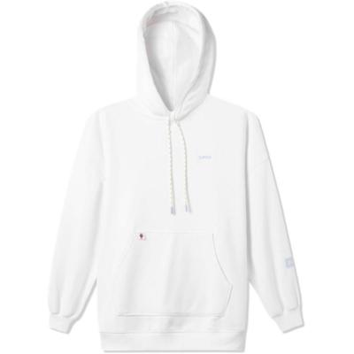 Levis Logo Bestickt Kordelzug Kapuzenpullover Locker Lässig Damen Sweatshirt Weiß A0781-0003
