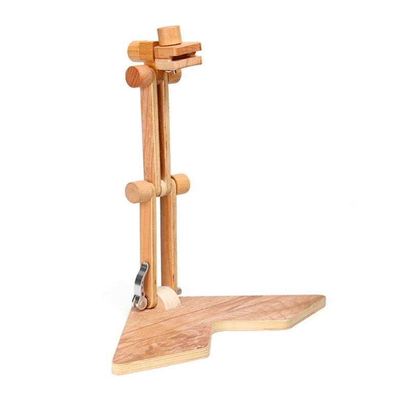 

Desktop Wood Embroidery Hoop Holder Height Adjustable Embroidery Frame Stand For Beginner Stitching Needlework Craft 1