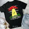Mushroom Alien Abduction Psychedelic Space UFO Hippie Fungi Unisex Form T-shirt