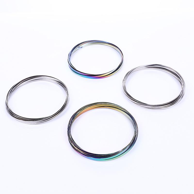 Ring Spinner Arm Magic Kinetic Spring 3D Bracelet Spring Fidget Ring Rainbow Interactive Spring Toy Gift For Adult Stress Easing