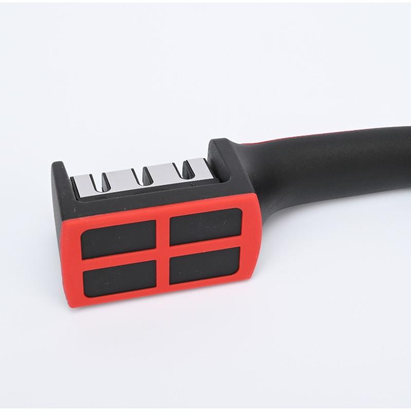 Afilador de cuchillos manual de cocina extraíble, piedra de afilar de bolsillo para tijeras, portátil, de acero, accesorios de afilado.