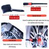 UNTIOR Bendable Auto Wheel Detailing Brush Wheel Woolies Car Cleaning Tools for Car Rim Tire Cleaning Automobile Wheel Brushes