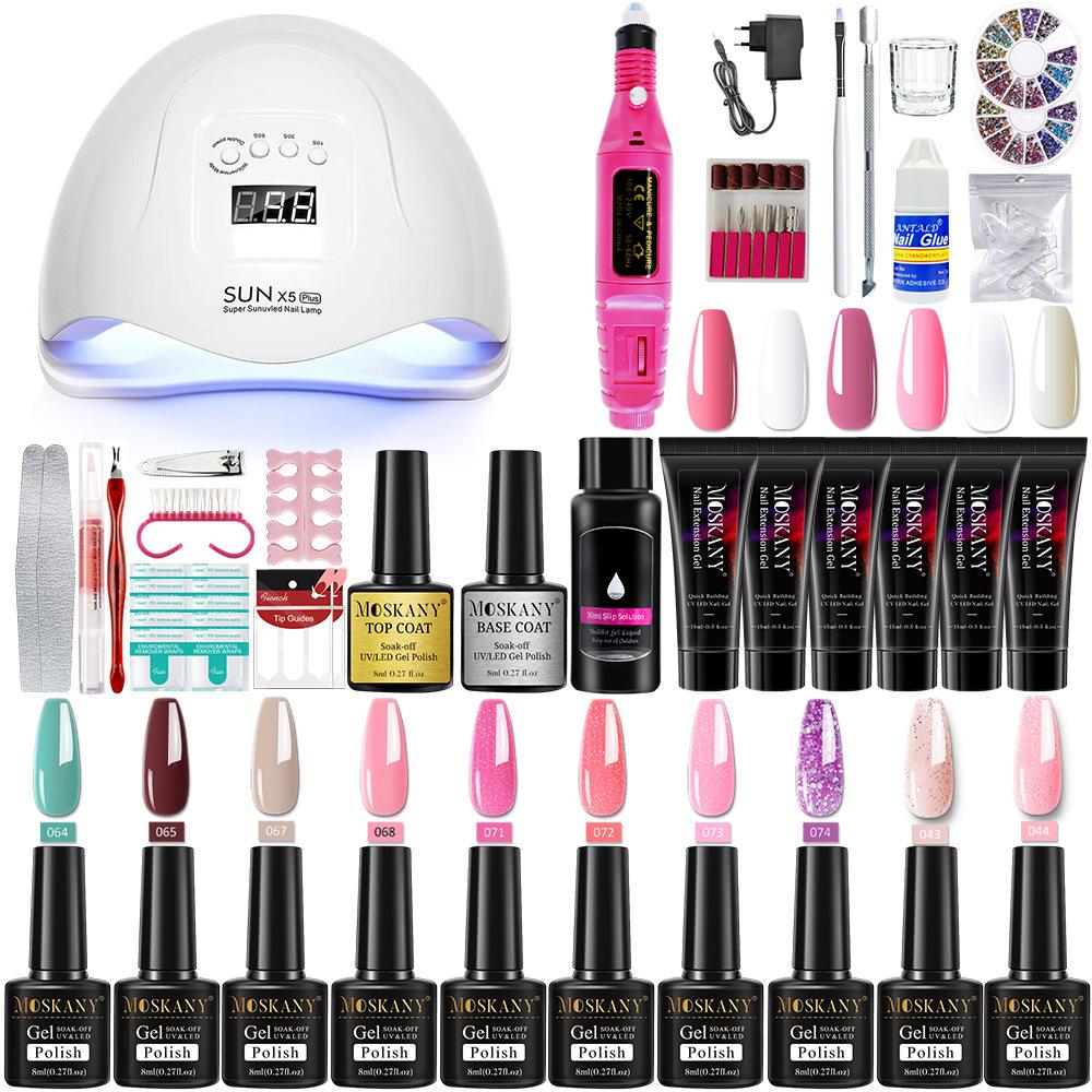 

Стартовый набор гель-лаков: Полный набор для маникюра с гелем для наращивания, домашней лампой и терапевтическим аппаратом для начинающих EU Standard