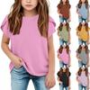 Kids' Linen Short Sleeve Tee - Round Neck Summer Top