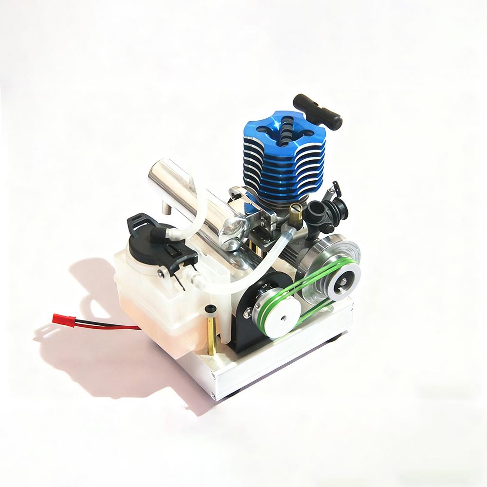 Miniature 18 Stage Methanol 12v Generator Micro Engine Model Pull-start Pre-assembled and Pre-tested Metal Engine Model