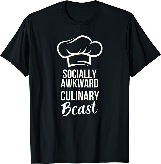 Socially Awkward Culinary Beast Funny Cook Chef Kitchen Graphic T Shirt