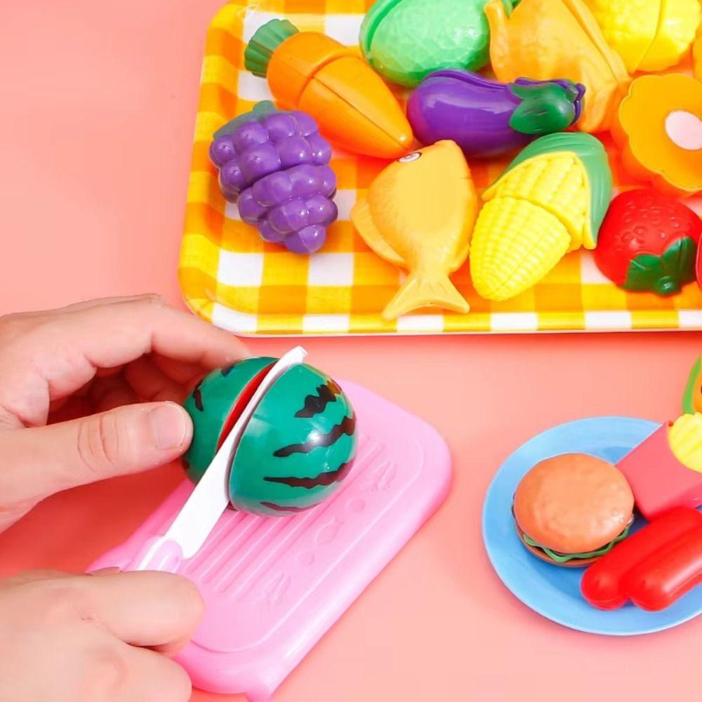 Plastic Kitchen Cutting Fruits Toys Pretend Vegetables Children'S Puzzle Toys  Children Kids