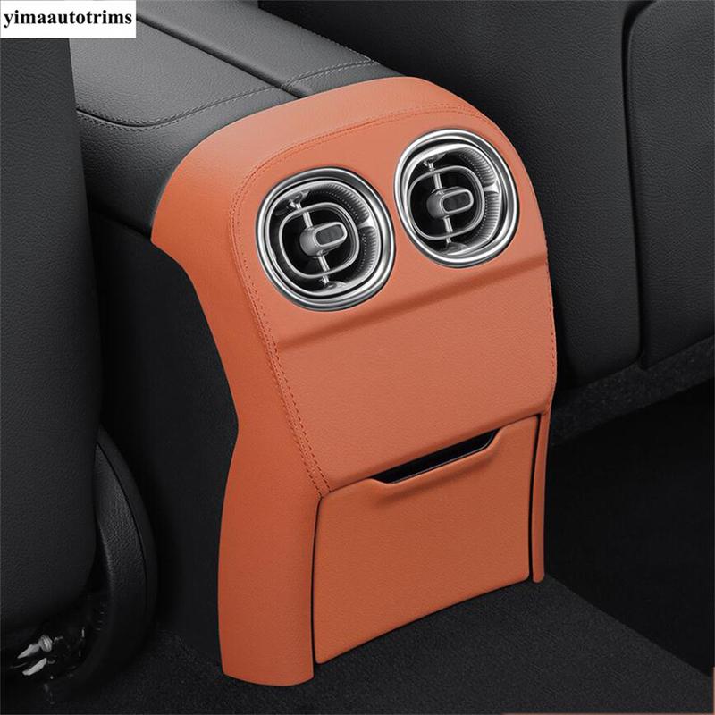 Armrest Box Rear Air AC Vent Outlet PU Leather Cushion Mat Pad Cover Protection Accessories For Benz C Class W206 - 2025