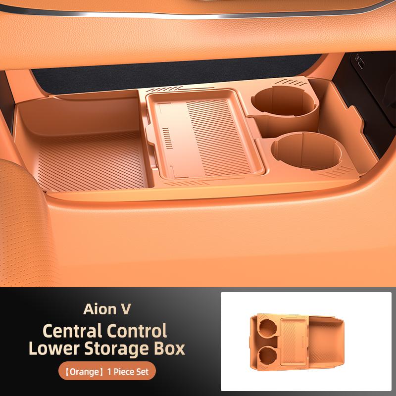 For AION V 2024 2025 Storage Box Center Armrest Hidden Box Cup Holder Organizer Interior Accessories