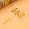 10pcs Gold Electroplating Metal Goblet Shaped Paper Clips Funny Cute Book S for   School Stationery