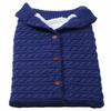 Cozy Autumn & Winter Baby Stroller Sleeping Bag - Wool Knit, Button Design, Plus Velvet, Thick & Warm.
