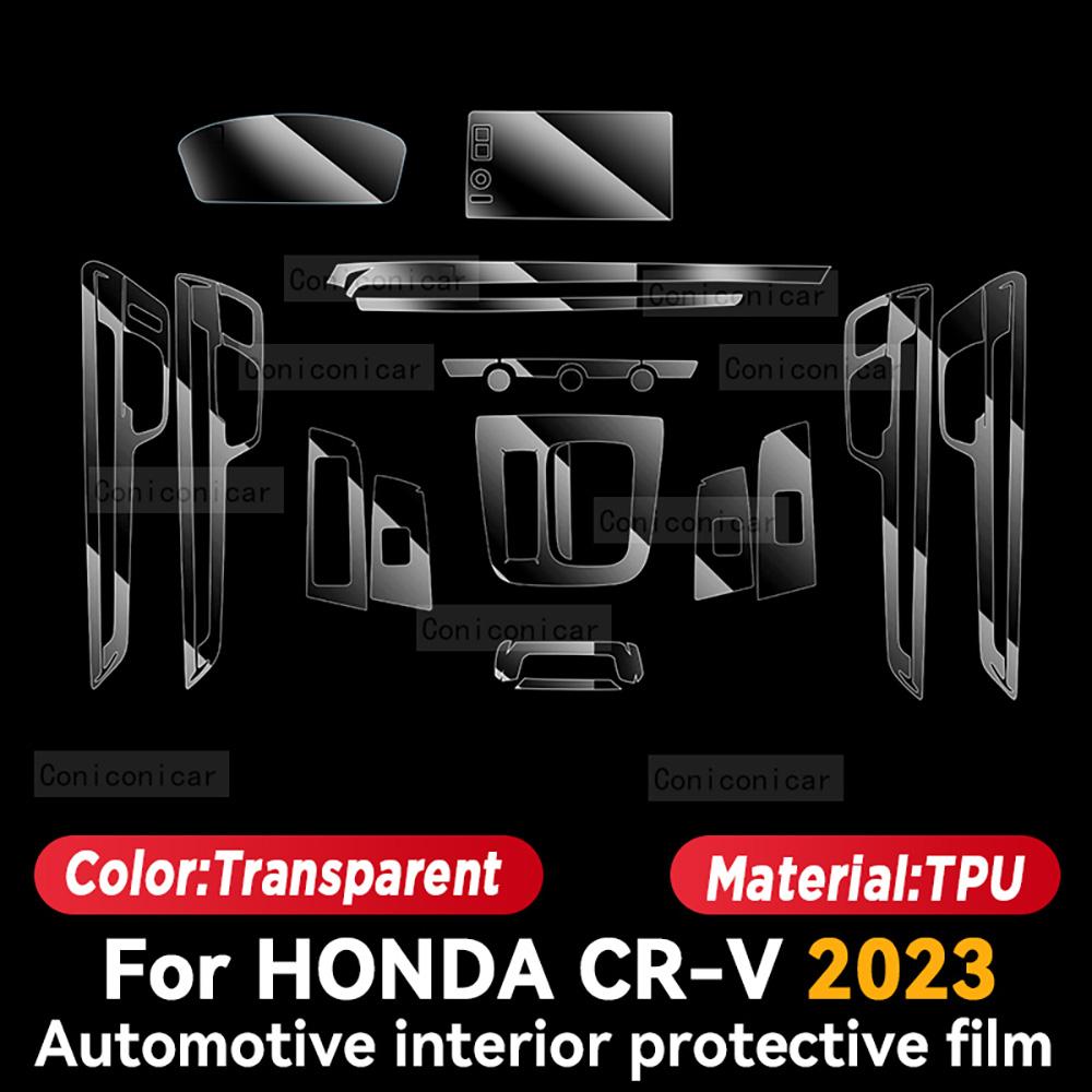 

For HONDA CR-V 2024 2025 Car Interior Protection Anti-Scratch TPU Film trument Center Control Navigation Accessories Left rudder
