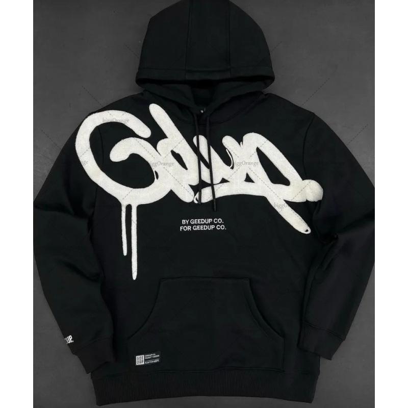 Europese en Amerikaanse trendy merkletter 3D-print straat hoodie heren en dames high street hiphop casual losse pullover trui