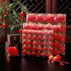 Small Red Wedding Lanterns: Flocked Round Lanterns for New Year, Hanging Ornaments, Bonsai & Balcony Decor Strings
