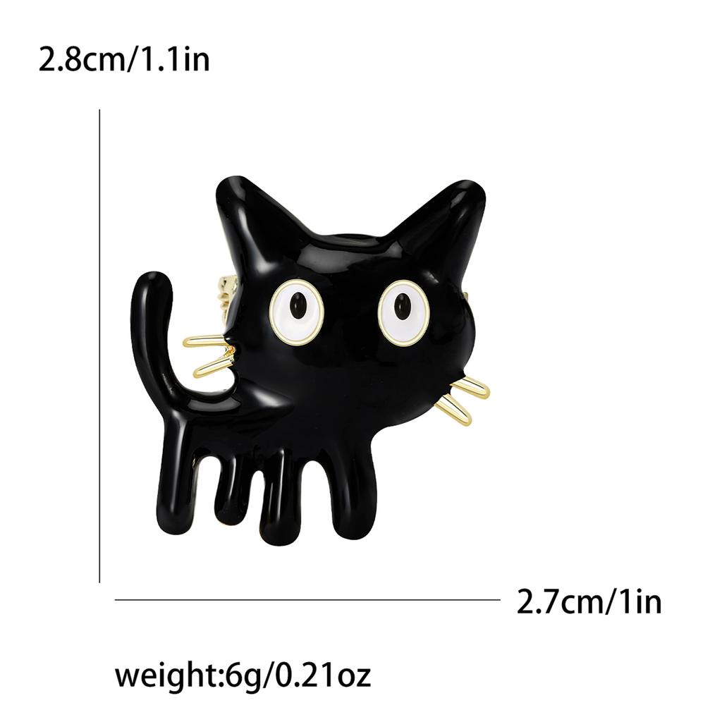 Emaille-Katzenbroschen für Frauen, Unisex, Strass, Tier-Anstecker, Bankett, Party, Rucksack, Geschenke, Schmuck, Zubehör