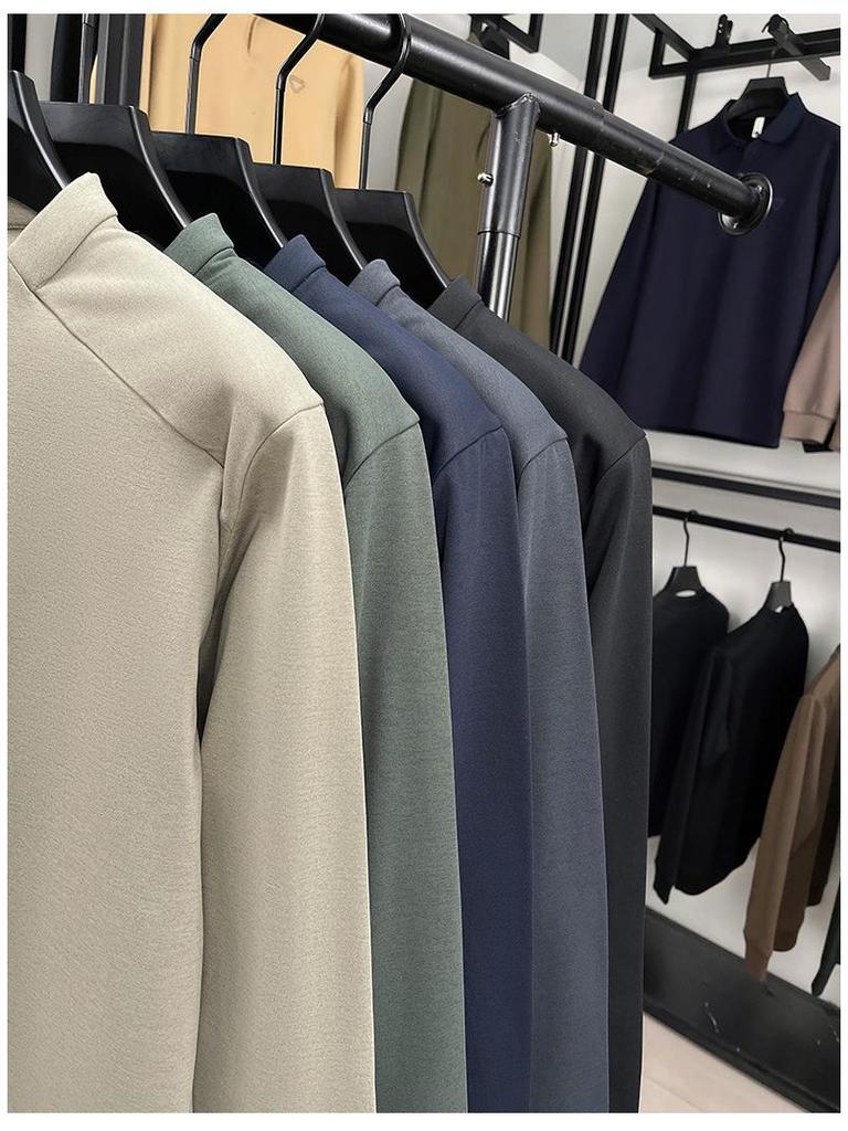 Men's 2025 Half-Zip Hoodie: New Autumn/Winter Long Sleeve Stand Collar Casual Shirt