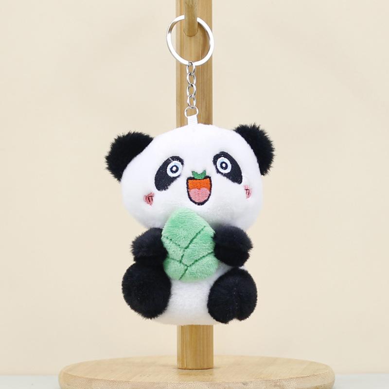 

Stylish Plush Panda Toy Keychain Short Plush 4 Inch Animal Stuffed