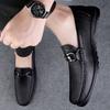 Broken size breathable casual leather shoes soft leather soft sole Doudou shoes driving lazy shoes