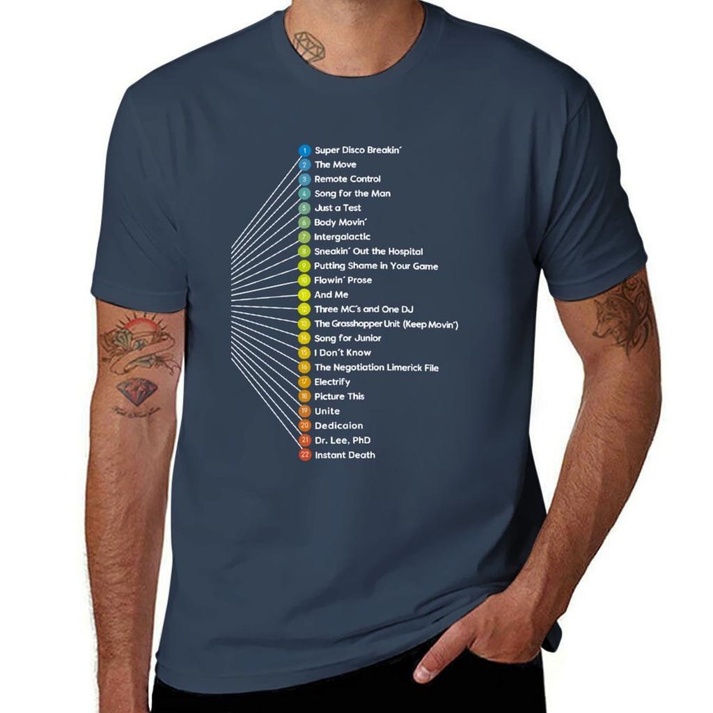 Hello Nasty Tracklist Tshirt Casual Basic Short Sleeve Tshirt
