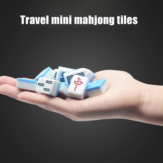 144Pcs/Set Mahjong Portable Entertainment Melamine Party Game Chinese Mahjong for Indoor