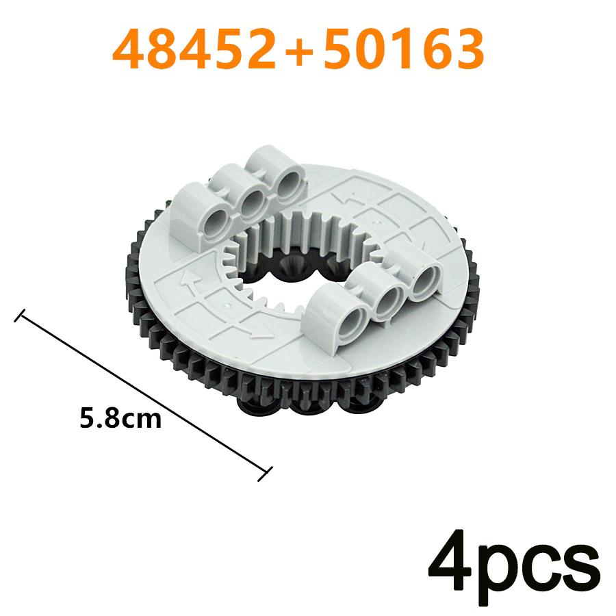 Building Blocks Gears Technical Turntable Parts Rotating Plate MOC Compatible With 18938 18939 48452 50163 Kids Toys